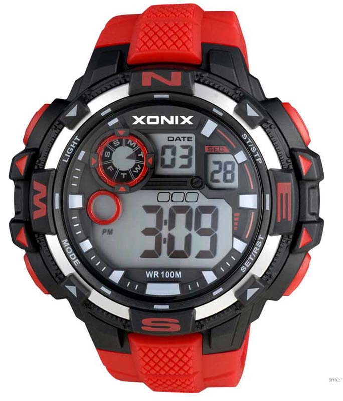 XONIX Digital Red Rubber Strap NM-002 XONIX